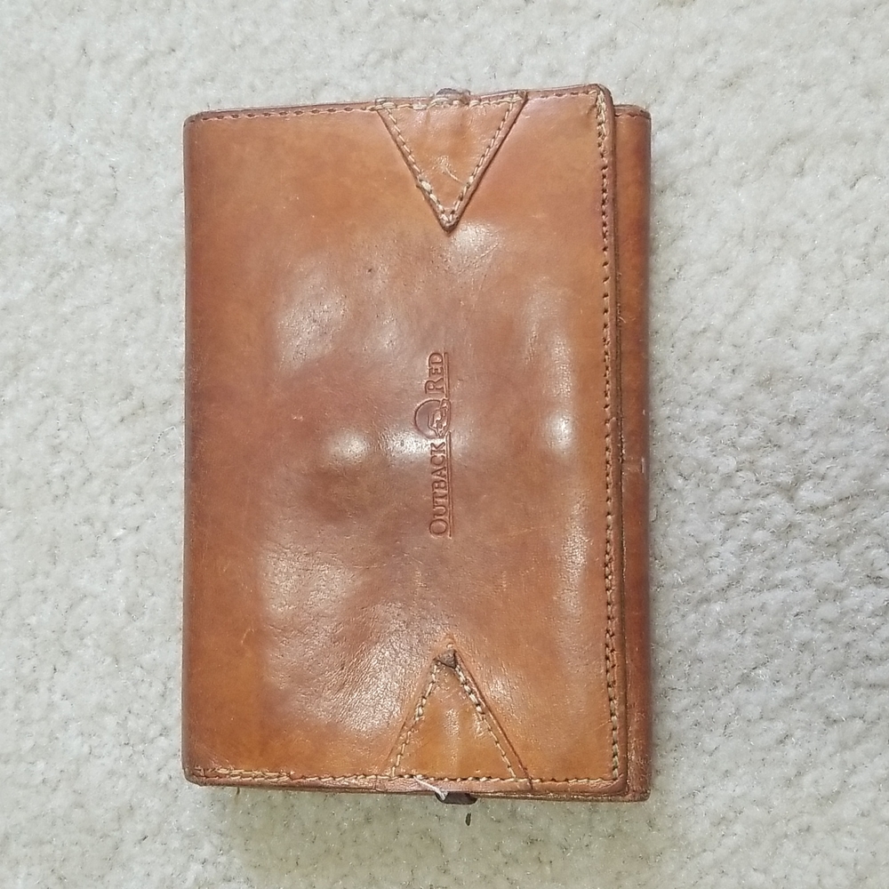 Vintage outback red leather wallet